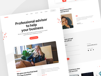 Consultant Agency Landing Page consultant design landing page minimalist ui ui design web design