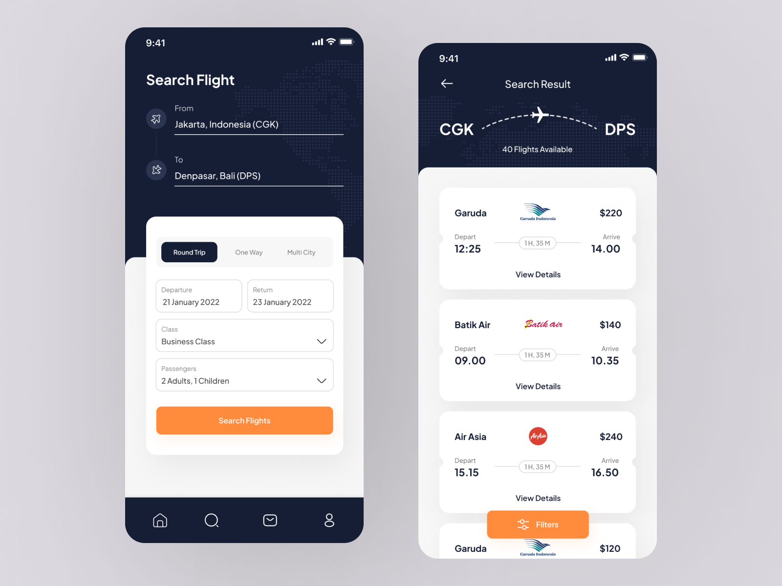 Flight Booking App by Rezha Aaron 🎃 on Dribbble