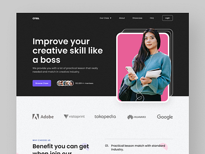 Creative Online Course Homepage Design