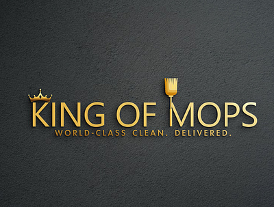 HOME CLEANING BUSINESS, KING OF MOPS.​​​​​​​LOGO DESIGN 3d animation branding business logo business logo design cleaning logo design fashion logo flyer design graphic design illustration logo logo desing motion graphics ui vector video editing