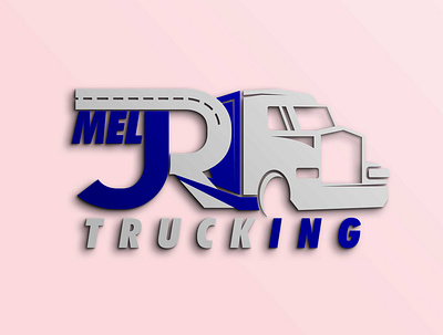 MEL JR TRUCKING LOGO DESIGN 3d animation branding business logo design design graphic design illustration logo logo desing motion graphics professional design transport logo trucking logo ui vector vector art