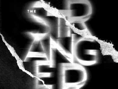 The Stranger concept book cover experimental paper photography poster tear type typography