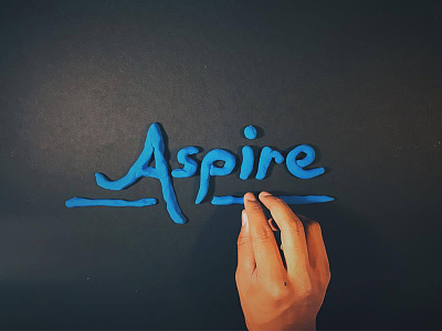 Clay Type: Aspire aspire blue clay hand made hand type lettering type typography