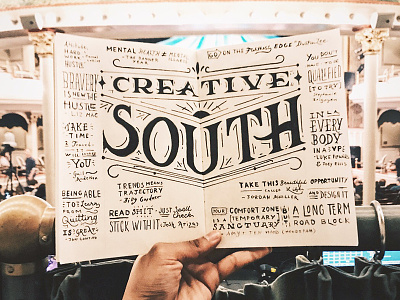 Creative South Notes creative south drawn hand letter hand lettering lettering notes sketch type typography words