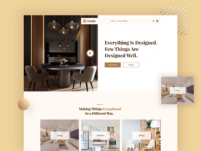 Interior Design Firm - WebUI design new design trendy website webui