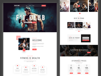 Fitness Club Web UI