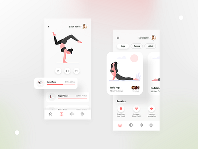 Yoga Mobile Application UI