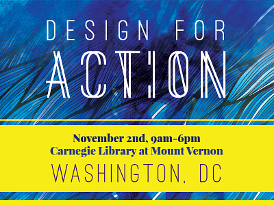 Design for Action 2015 Branding conference branding custom type typography watercolor