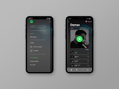 spotify recast app mobile app design ui ux