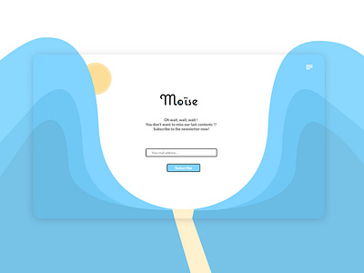 DailyUI - 026 / Subscribe to Moïse newsletter