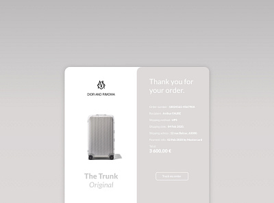 DailyUI - 017 branding dailyui design mail minimal receipt ui web