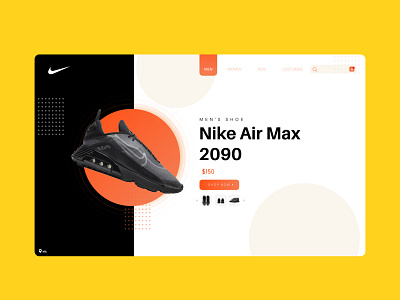 Nike Website Design 2020 design 2020 trend 2020 trends app cart design ecommerc error 404 landing page nike pinterest shoe shop sneakers shop ui uidesign web webdesign