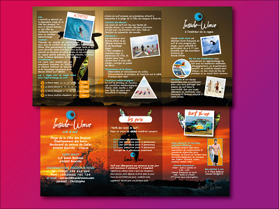 Tri-fold brochure (dépliant) branding design logo