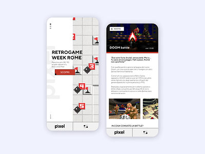 Pixel Retrogame project app design carousel colors cta digital figma game graphic design interface mobile mobile design pixel prototype responsive ui uidesign ux webdesign