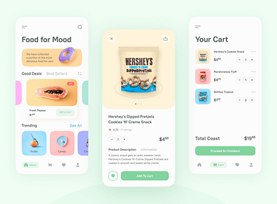 Food Delivery App buy candy cart coast delivery e commerce ecommerce app food food app fruit grocery hershey mobile mobile app design order product shopping store uidesign ux