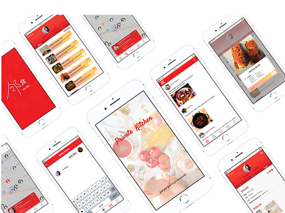 Private Kitchen app design illustration ux