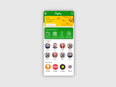 payment app design user friendly easy to uderstand green home screen mobile app mobile ui payment app user friendly user interface design ux ui ux design