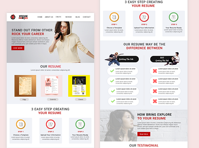 online resume website template design resume resume cv resume template uidesign uxdesign website concept website design