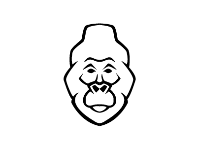 Gorilla Icon animal face icon identity illustration monkey zoo