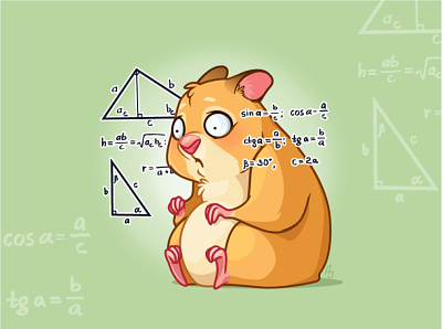 Mr. Hamster cartoon character hamster stickers telegram telegramstickers vector