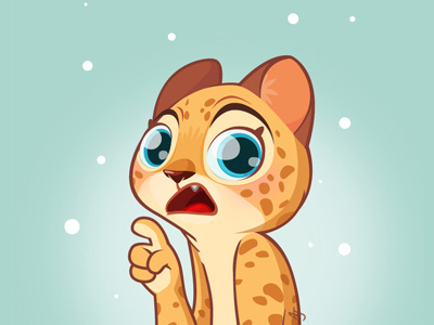 O.Sunshine cartoon character leopard newyear stickers vector winter
