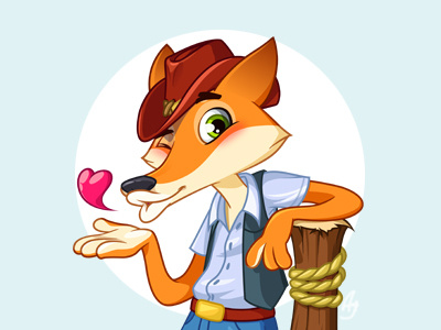 Hello, Mr.Fox! ai cowboy fox stickers stickerstelegram telegram vector