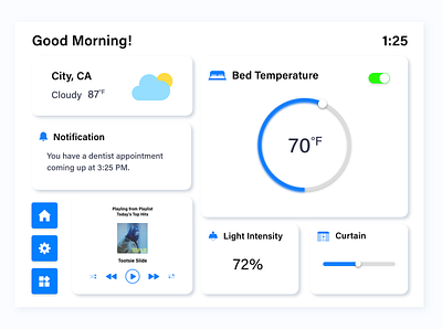 Bedside Table UI bedroom design exercise icon minimal practice practise ui