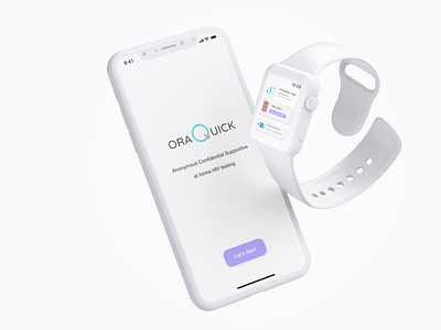 Oraquick app branding design logo minimal mockup ui