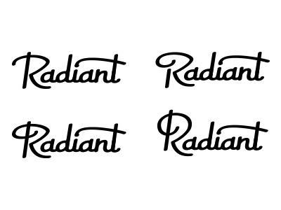 Radiant custom typography lettering radiant wordmark