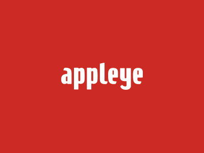 Appleye Wordmark apple eye identity logo red typography wordmark