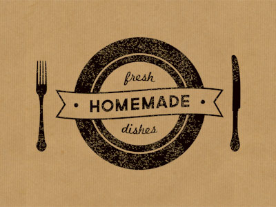 Fresh Homemade Dishes distressed food restaurant vintage