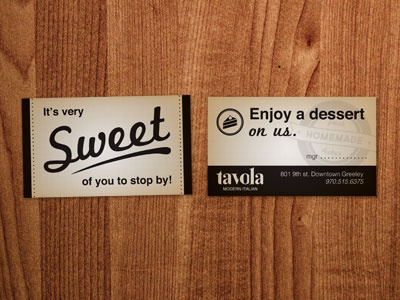 Sweet branding restaurant