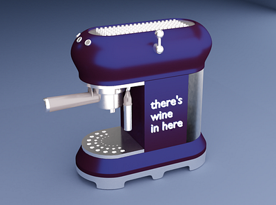 Rendering of the Smeg Coffee Machine in Blender 3d blender branding design graphic design render visualization