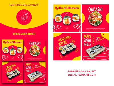 Sushi Design Layout branding design illustration type ui
