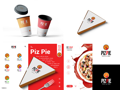 '' Piz Pie '' branding design type typography ui ux web
