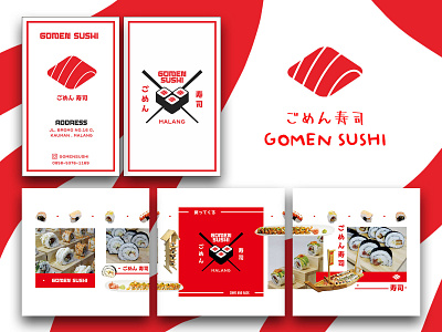 Gomen Sushi branding design logo type vector