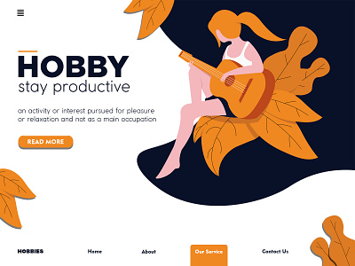HOBBY design flatdesign illustration type ui web