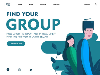Find your group design flatdesign illustration type ui vector web