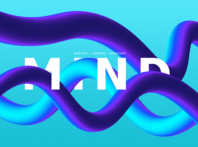 MIND blue design designs effect fluid gradient illustrator photoshop type typography ui web