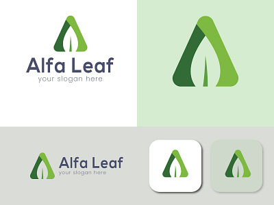 Alfa Leaf Logo Design a a letter a letter logo awesome logo brand brand identity branding branding design clean logo flat flat logo flat logos green logo logo design logodesign minimal minimalist minimalist logo minimalist logo design modern logo