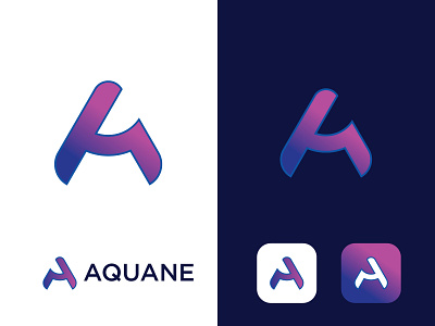 A LETTER LOGO + AQUANE LOGO a letter logo a logo awesome logo brand brand identity branding clean logo design illustration logo logo design modern logo