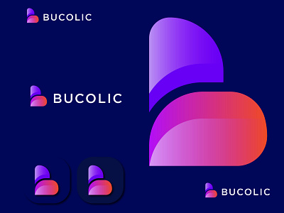 B letter + Bucolic logo design + Love logo