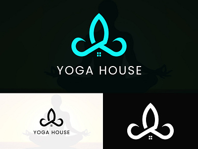 Yoga House Logo Design awesome logo brand brand identity branding clean logo design home logo house house logo house logo design illustration logo logo design modern modern logo yoga yoga house yoga house logo yoga logo yoga logo design