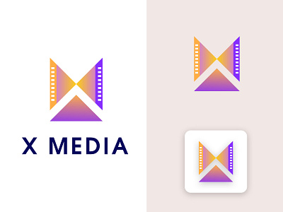 X Media Logo Design