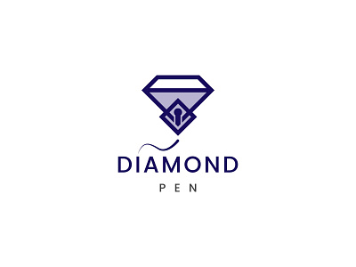 Diamond Pen Logo brand brand identity branding clean logo design diamond diamond company logo diamond logo diamond logo design graphic design illustration logo logo design minimalist modern logo pen pen company logo pen logo pen logo design ui