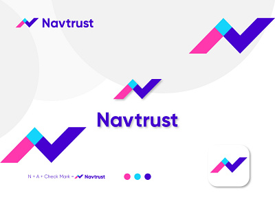 Navtrust Logo - NA Logo - Check Mark Logo a letter logo a letter logo design a logo a logos brand brand identity branding business logo check mark logo company logo corporate logo logo design modern logo n letter logo n logo n logo design na letter logo na logo na logo design ncheckmark logo