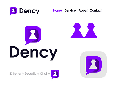 Dency Security logo brand brand identity branding chat chat logo clean logo cyber security cybersecurity d d letter logo design graphic design letter logo lock logo logo logo design modern logo secure chat security logo security logo design