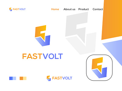 Fast Volt Logo brand brand identity branding business logo creative logo f letter logo f logo f logo design letter logo letter mark logo lettermark logo logo design modern logo v logo v logo design v logo mark volt volt logo voltage