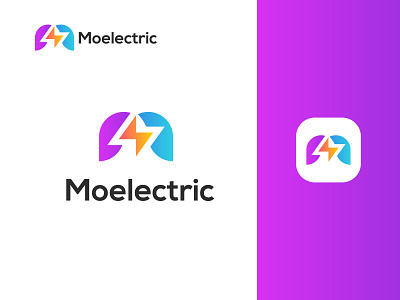 Moelectric logo design - M Letter modern logo