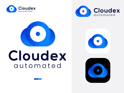 Cloud logo - cloudex automated logo automated developer logo brand brand identity branding business logo clean logo cloud cloud automated logo cloud logo cloud server design devops devops logo graphic design illustration logo logo design modern logo server logo ui